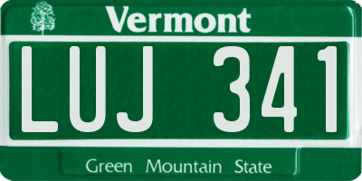 VT license plate LUJ341