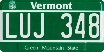VT license plate LUJ348