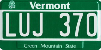 VT license plate LUJ370