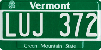 VT license plate LUJ372