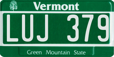 VT license plate LUJ379