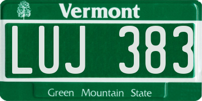 VT license plate LUJ383