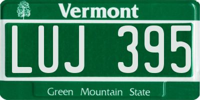 VT license plate LUJ395