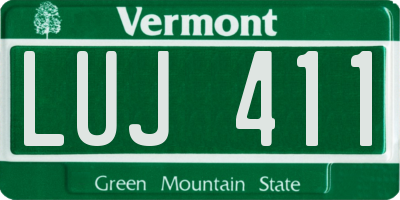 VT license plate LUJ411