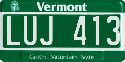 VT license plate LUJ413