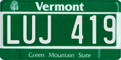 VT license plate LUJ419