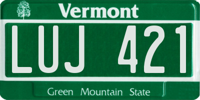 VT license plate LUJ421