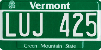 VT license plate LUJ425