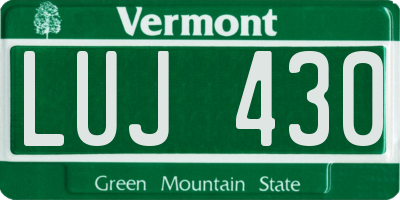 VT license plate LUJ430