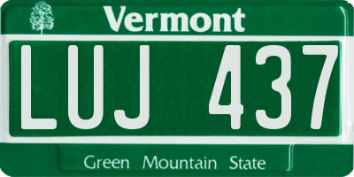 VT license plate LUJ437