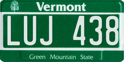 VT license plate LUJ438