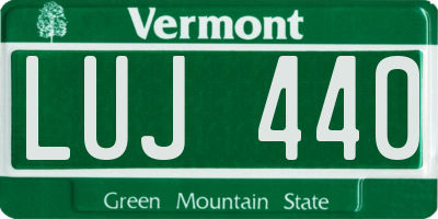 VT license plate LUJ440