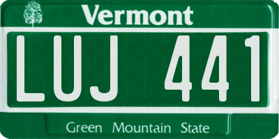 VT license plate LUJ441