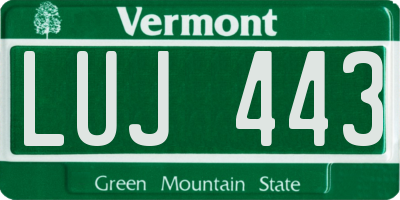 VT license plate LUJ443