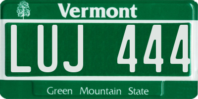 VT license plate LUJ444