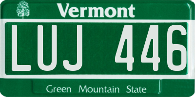 VT license plate LUJ446
