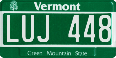 VT license plate LUJ448