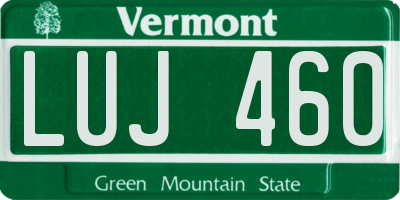 VT license plate LUJ460