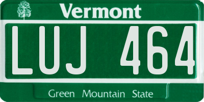 VT license plate LUJ464