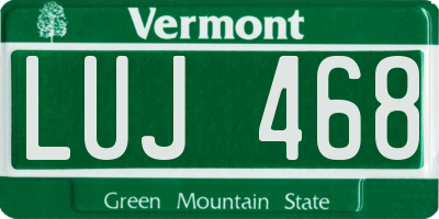 VT license plate LUJ468