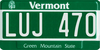 VT license plate LUJ470