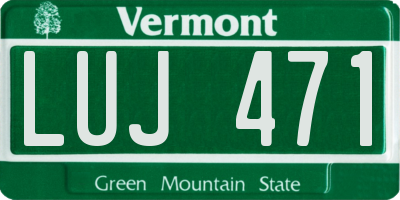 VT license plate LUJ471