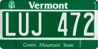 VT license plate LUJ472