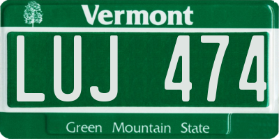 VT license plate LUJ474