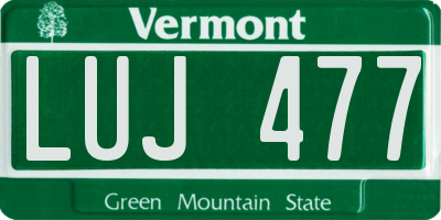 VT license plate LUJ477