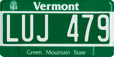 VT license plate LUJ479