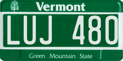 VT license plate LUJ480