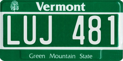 VT license plate LUJ481