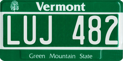 VT license plate LUJ482