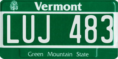 VT license plate LUJ483
