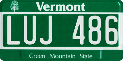 VT license plate LUJ486