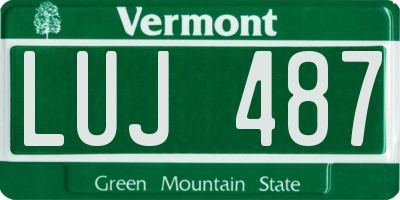 VT license plate LUJ487