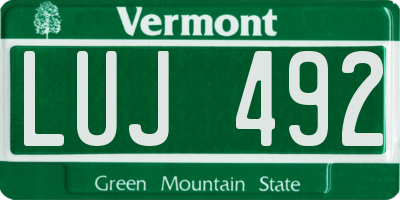 VT license plate LUJ492