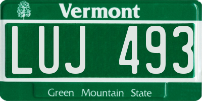 VT license plate LUJ493