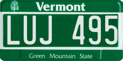 VT license plate LUJ495