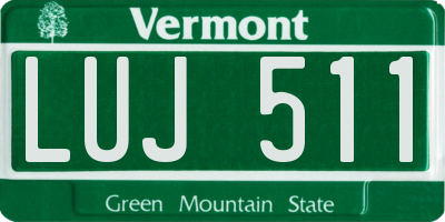 VT license plate LUJ511
