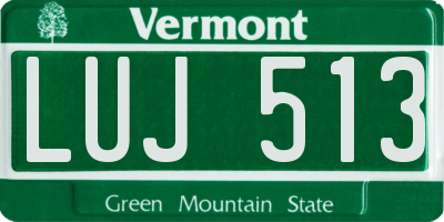 VT license plate LUJ513