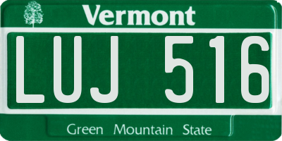 VT license plate LUJ516