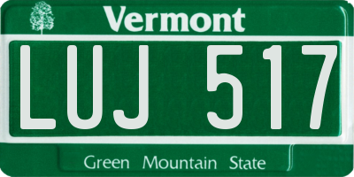 VT license plate LUJ517