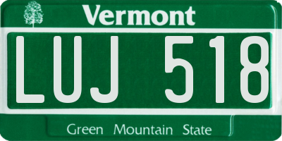VT license plate LUJ518