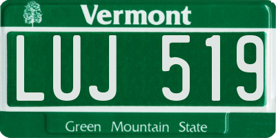 VT license plate LUJ519