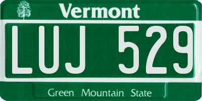 VT license plate LUJ529