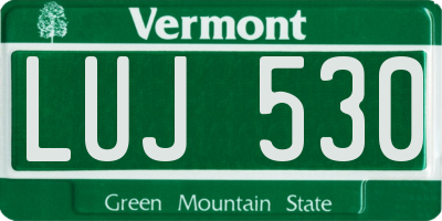 VT license plate LUJ530