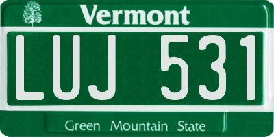 VT license plate LUJ531