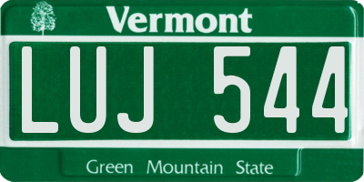 VT license plate LUJ544