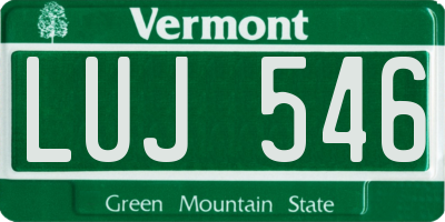 VT license plate LUJ546
